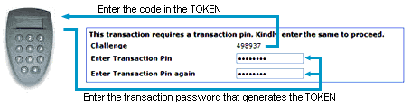 Enter the code in the TOKEN